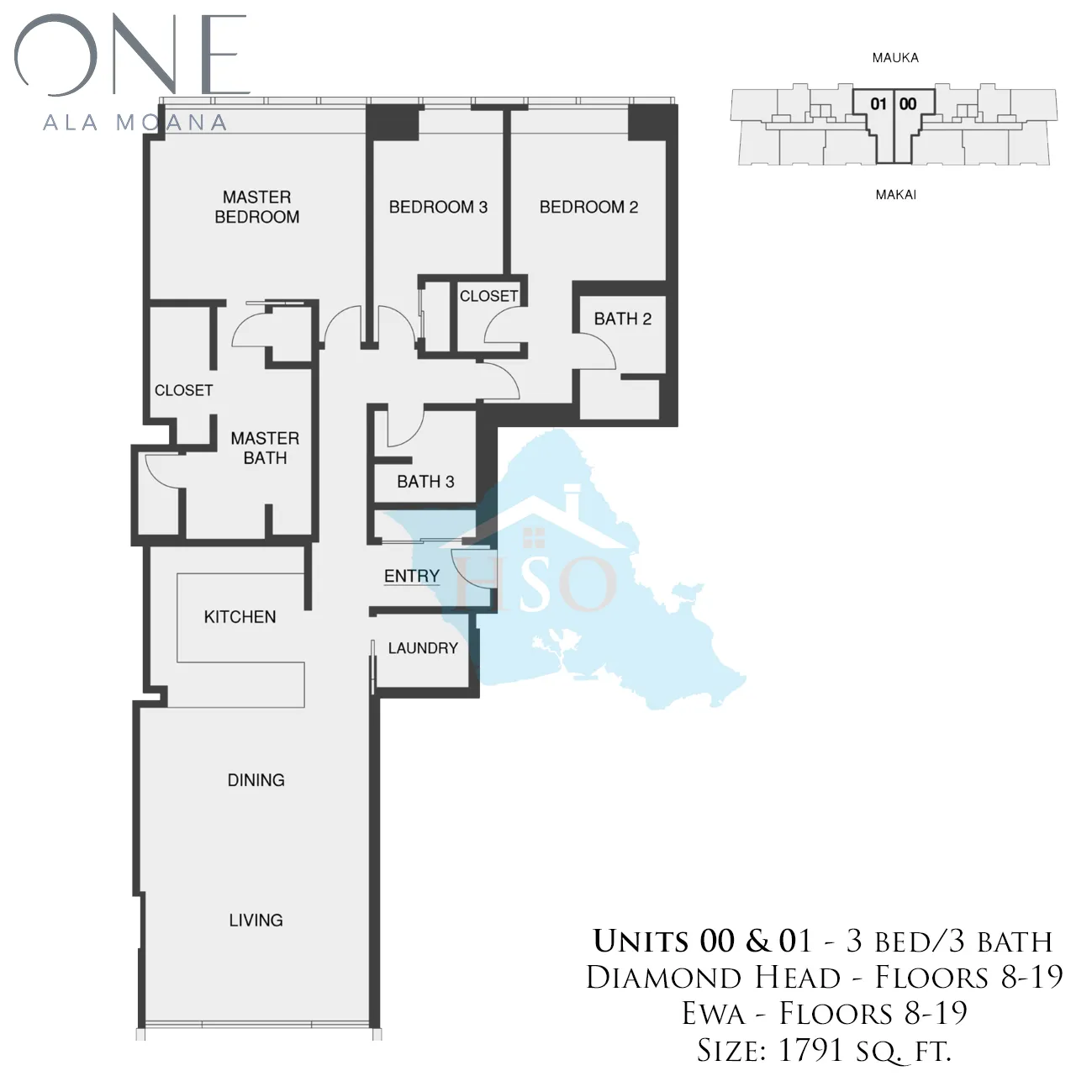 One Ala Moana 00 & 01 Floor Plan