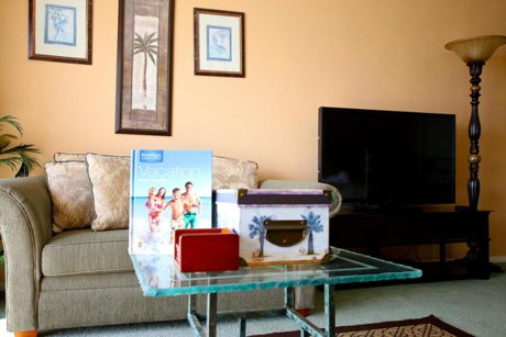 living room of condo unit