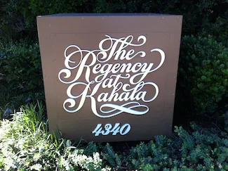 Regency at Kahala Sign