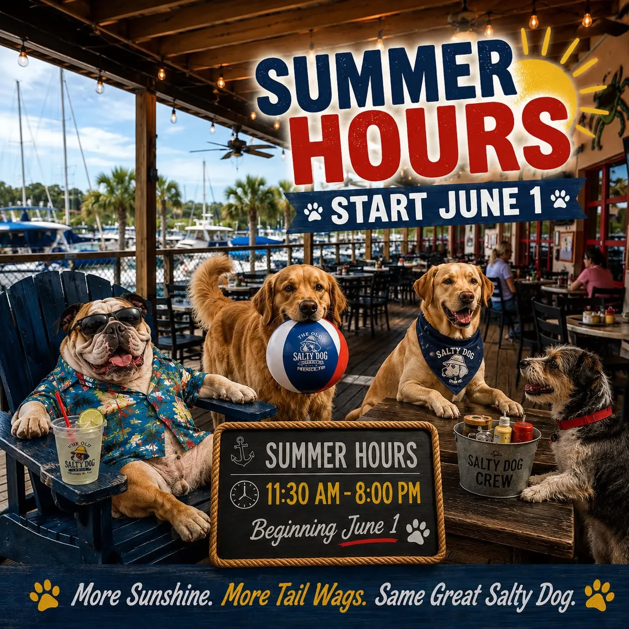 Old Salty Dog waterfront dog-friendly restaurant