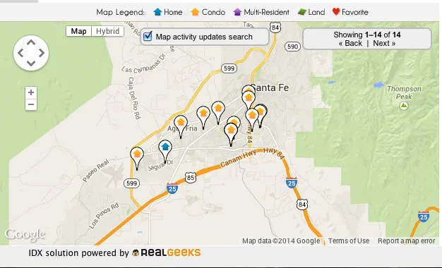 Interactive map link