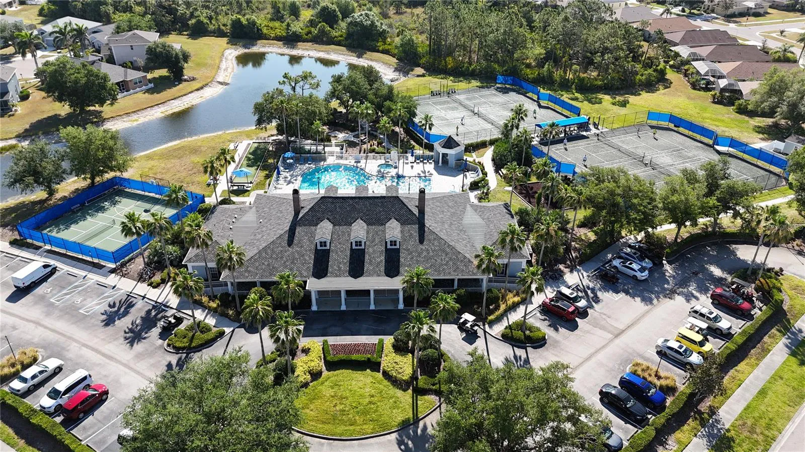 Community amenities aerial view