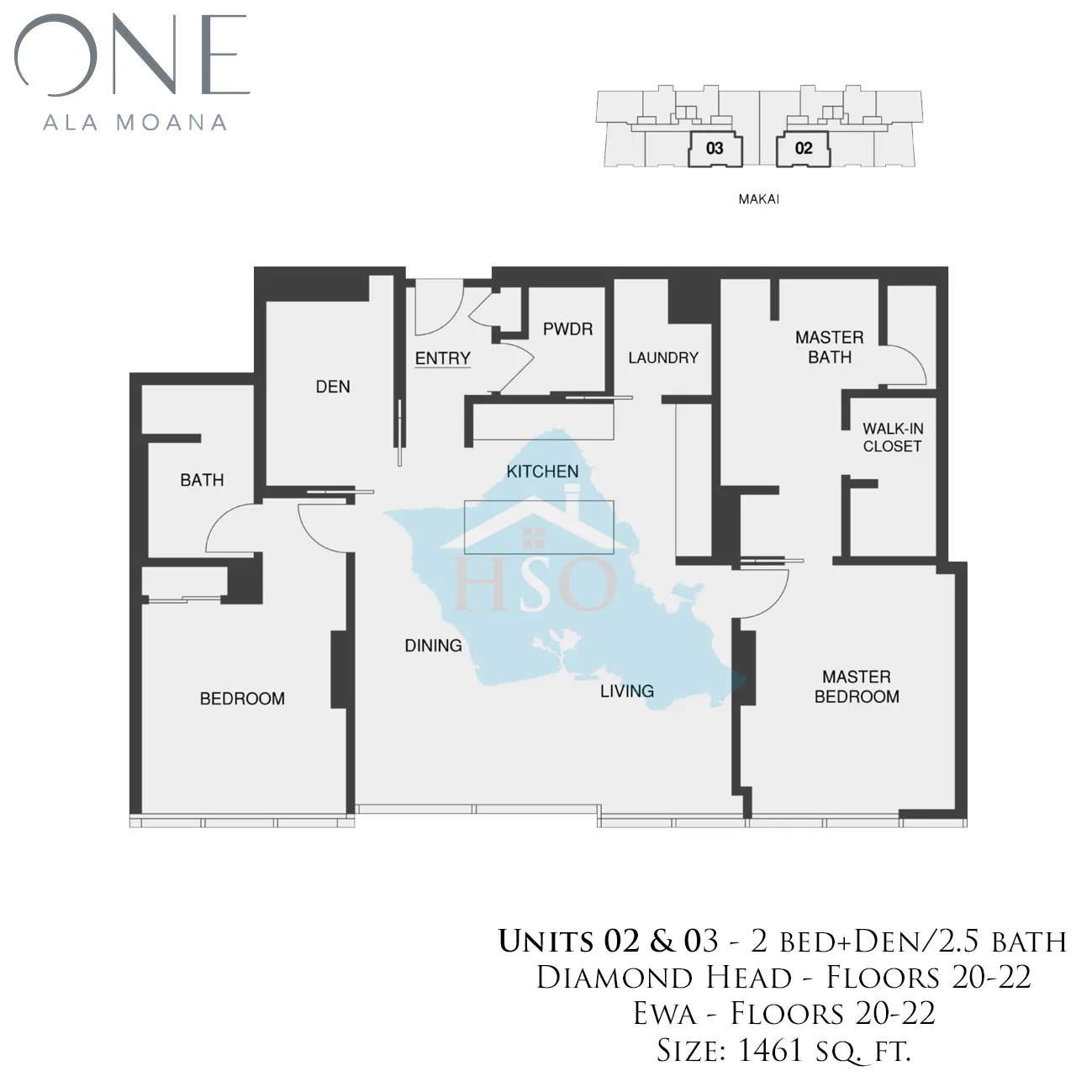 One Ala Moana 02 & 03 Floor Plan
