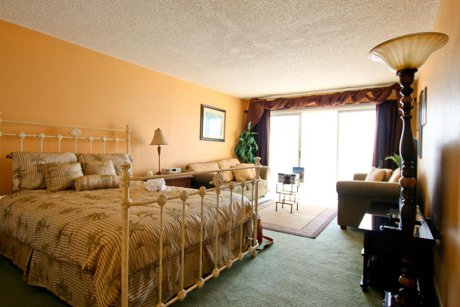 master bedroom in condo unit