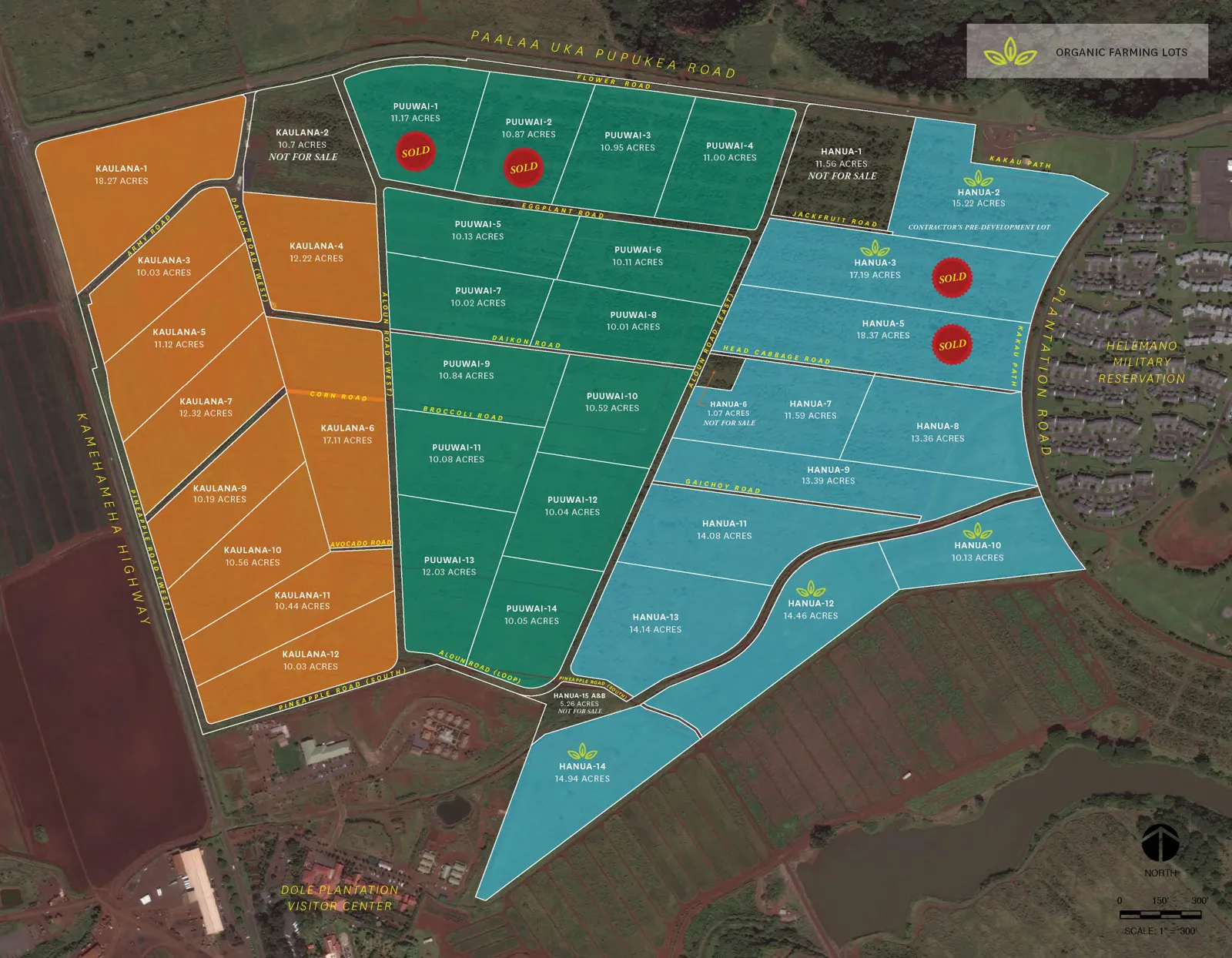 Ohana Farm Parcels Lot Map