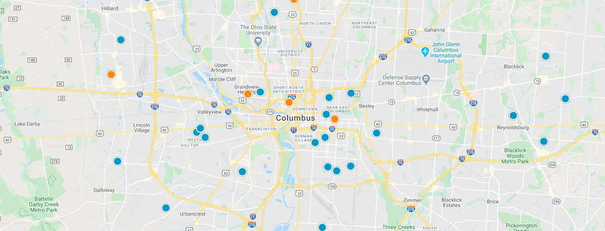 Columbus Interactive Map Search