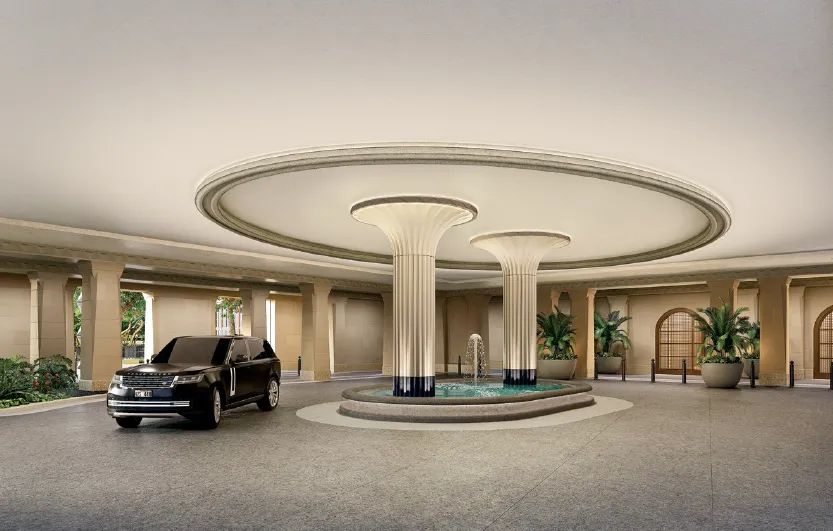Melia proposed porte cochere - architectural rendering