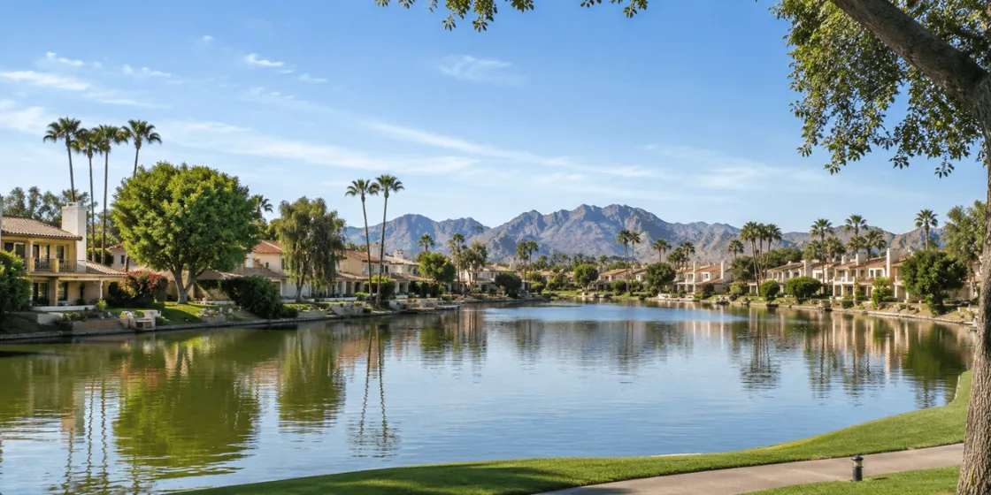 scottsdale waterfront townhomes with views of the water from patios and balconies