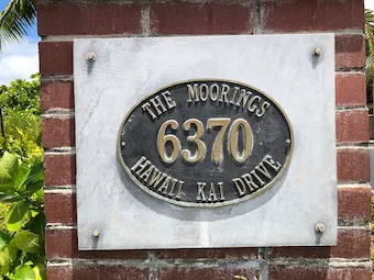 The Moorings Sign