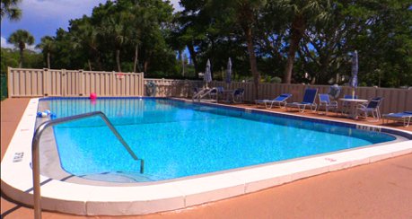 One of the two headed pools at Windward Bay on Longboat Key