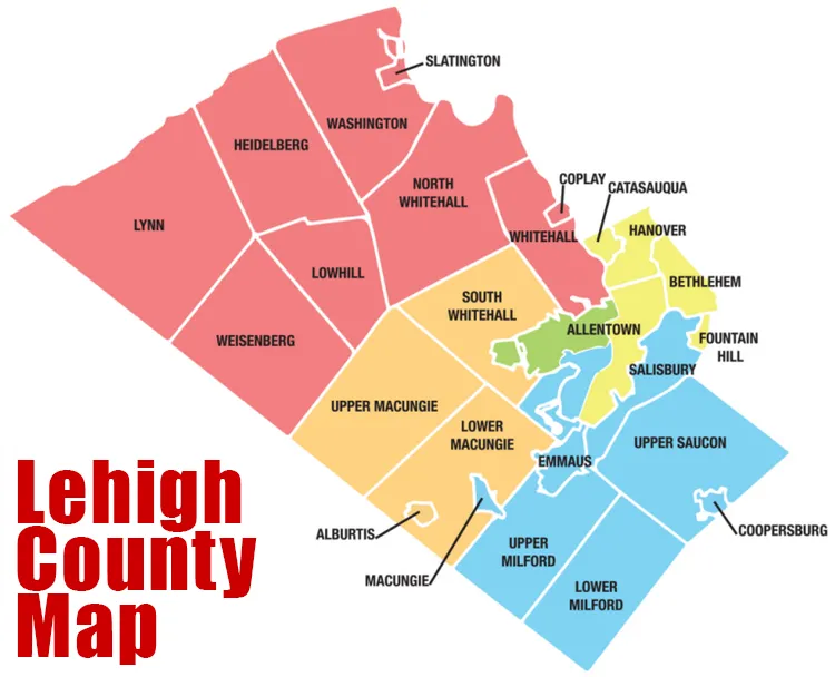 Lehigh County Map