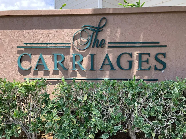 Ewa Gentry Carriages Sign