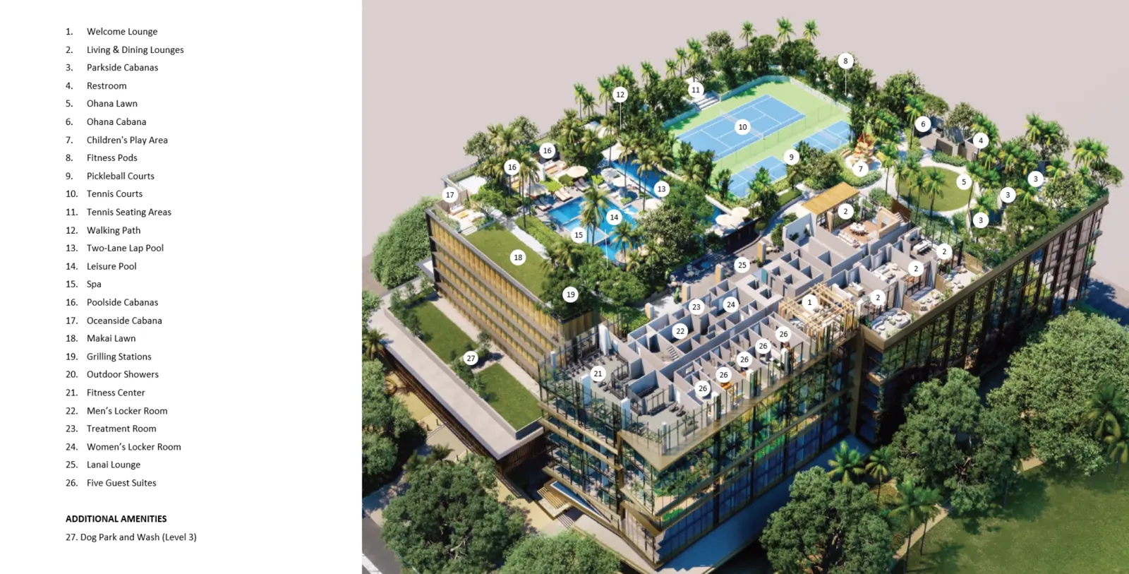 The Park Ward Village 8th floor amenity deck