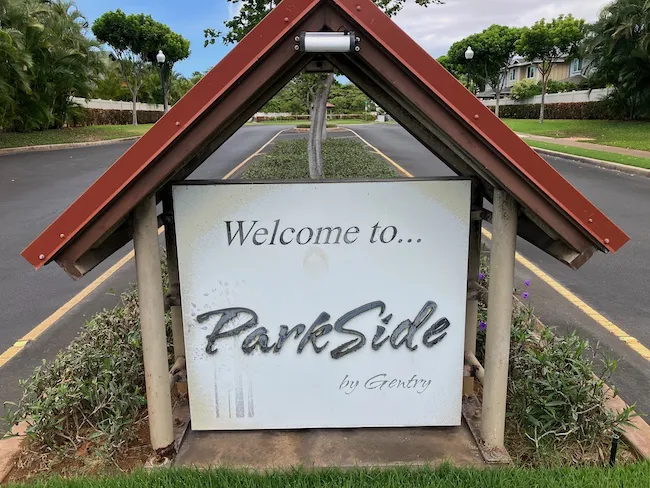 Ewa Gentry Parkside Sign