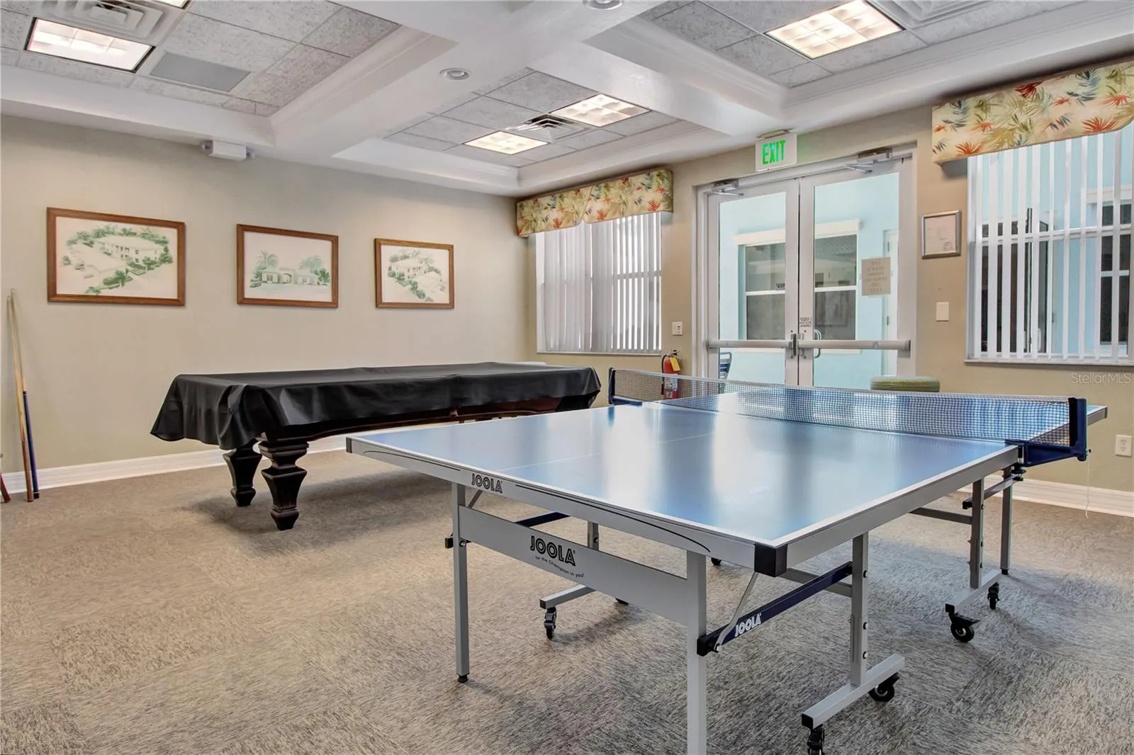 Game room with table tennis and billiards at The Colony at Sabal Trace North Port Florida