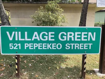 Village Green Sign